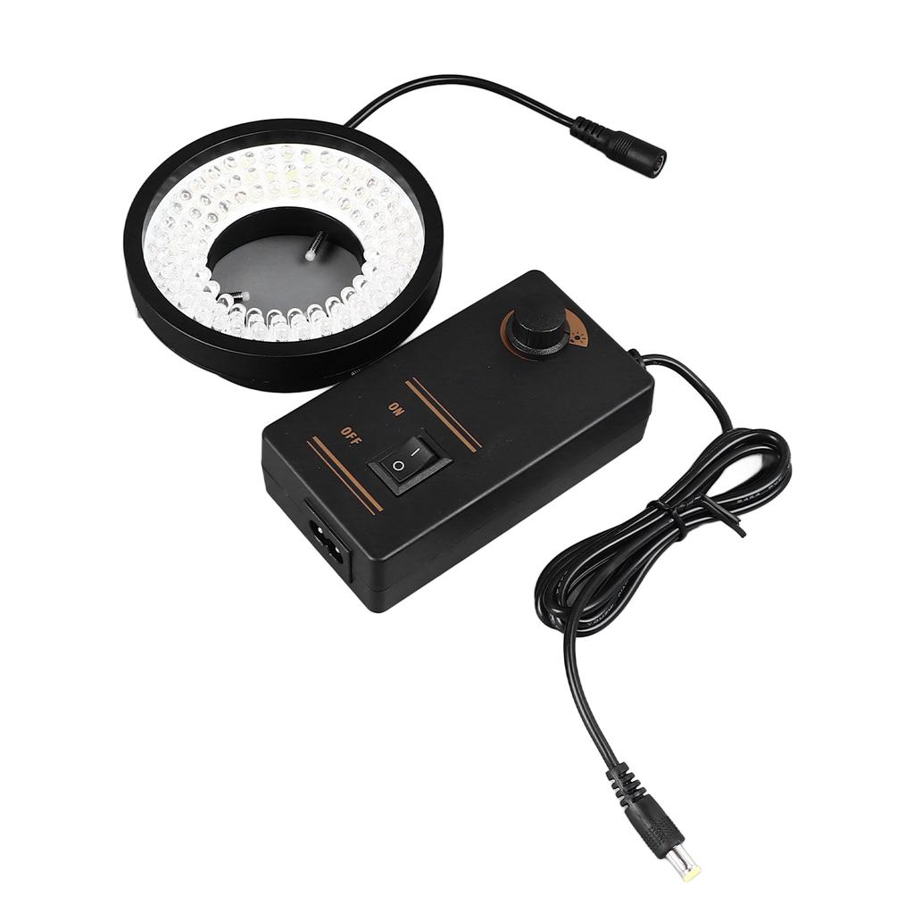 Mikroskop LED-Ringlicht 96 LEDs 6500K Weiß Einstellbare Helligkeit Industrielle Kamera-Ringlampe