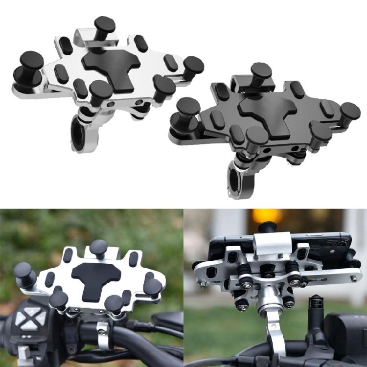 Mountain Bike Phone Mount Stand Aluminum Alloys Bicycles Phone Holder Universal Bike Handlebars Phone Mount Clip