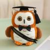 Soft Cozy Stuffed Animal Toy 16cm Size Graduate Plush Dolls Kawaii Owl Plush Toy  Graduation Gift