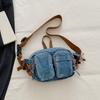 Umhängetasche Damen Handy-Tasche Doppeltasche Denim Schultertasche