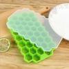 Silicone Honeycomb Shape Ice Cube Tray Silicone Ice Cube Maker Mold with Lids for Ice Cream Party Whiskey Cocktail Cold Drink
