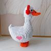 New 3D Pet Music Duck Micro-diamond Particles Cute Doll Assembled Building Blocks Children's Educational Home Decor Toys