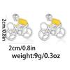 Gemelos para Hombre con Forma de Bicicleta Botón de Manga de Montar en Bici Para Camisa Traje Esmoquin Decoración de Blusa