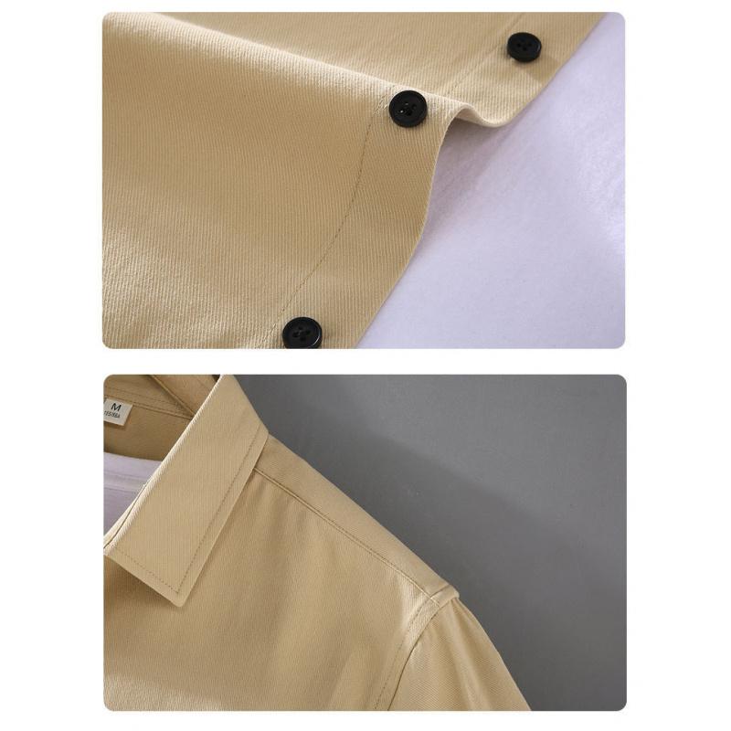 Men'S Loose-Fit Cotton Work Shirt Jacket Casual Spring Vintage Brand Pure Cotton Cardigan Shirt