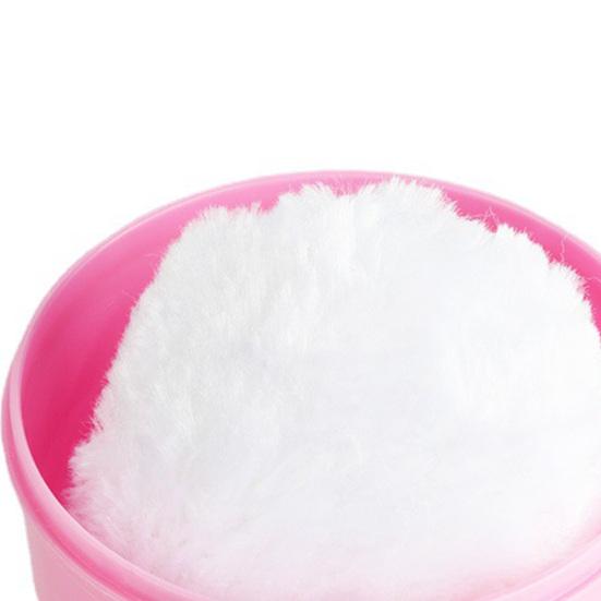 Puderpufflåda för bebisar Resvänlig Stark Färg Accessoar Behållare för Babytalk med Puff för Barn