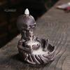 Quemador de Incienso Artesanal Quemador Esqueleto, Portaconos Cascada de Flujo Inverso, Soporte Decorativo Calavera Gótica para Hogar Varilla Decoración Halloween, Meditación