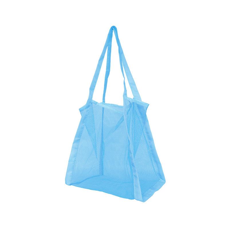 Mesh Beach Shopper Bag For Women Large Capacity Travel Shoulder Bags Grocery Picnic Tote Simple Design Organizer Case