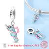 Daily Necessities Mug Game Machine Sound Car Donuts Bead Charms Copper Charm Bead Charms Pendant Compatible With Authentic Bracelets Making Jewellery