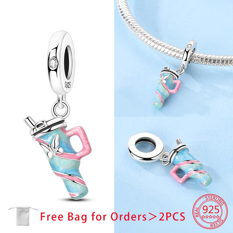 Daily Necessities Mug Game Machine Sound Car Donuts Bead Charms Copper Charm Bead Charms Pendant Compatible With Authentic Bracelets Making Jewellery
