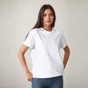 Cotton Plus Size Short Sleeve Tops Heavy T-shirt Y2k Casual Comfortable Tee Black & White O-neck Woman High Quality Clothing