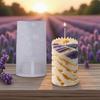 Candle Mold,Column Silicone Mold for Candle Making Cylinder Lavender Candle Mold for Handmade Soap,Aromatherapys Candle
