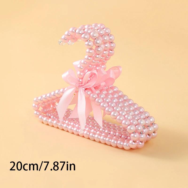 

Pearl Cat and Dog Clothes Hanger New Household Accessories Pet Cute Mini Small Clothes Hanger Children s Plastic Clothes Hanger 1PC