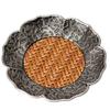 5pcs Chinese Hammer Patterned Alloy Rattan Mat Water Cup Pad Retro Rattan Woven Lotus Cup Holder Heat Insulation Pad Tea Set Pad