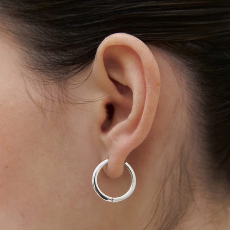 

mimesi Plain Hoop Earring Silver