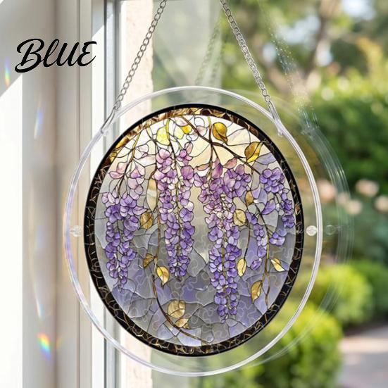 Garden Decorative Suncatcher Acrylic Puzzle Suncatcher Stained Glass Style Window Hanging Sun Catcher Panel DIY Colorful Art Jigsaw for Home Decor