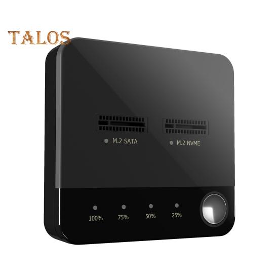 

Дубликатор SSD M.2 с двумя отсеками Передача данных Универсальная совместимость Компактный дизайн Портативный клонировщик жестких дисков со светодиодным индикатором чёрный