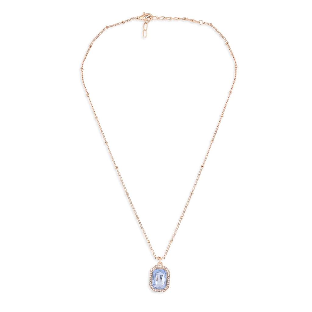 Blue Rhinestone & Austrian Diamonds Embellished Contemporary Pendant Chain For Women