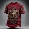 Men's Printed Neck Short Sleeve T-Shirt