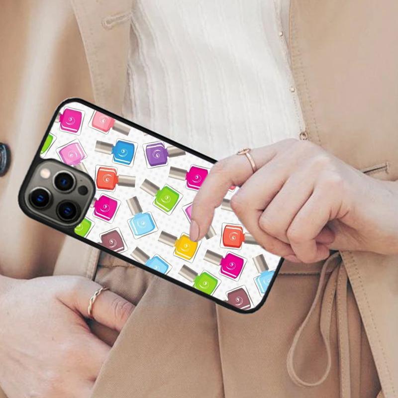 

Cute Nail Polish Magnetic Phone Case For APPLE iPhone 17 Air 16 14 13 12 Pro Max 15 Plus Wireless Charge With MagSafe Cover iPhone 13mini