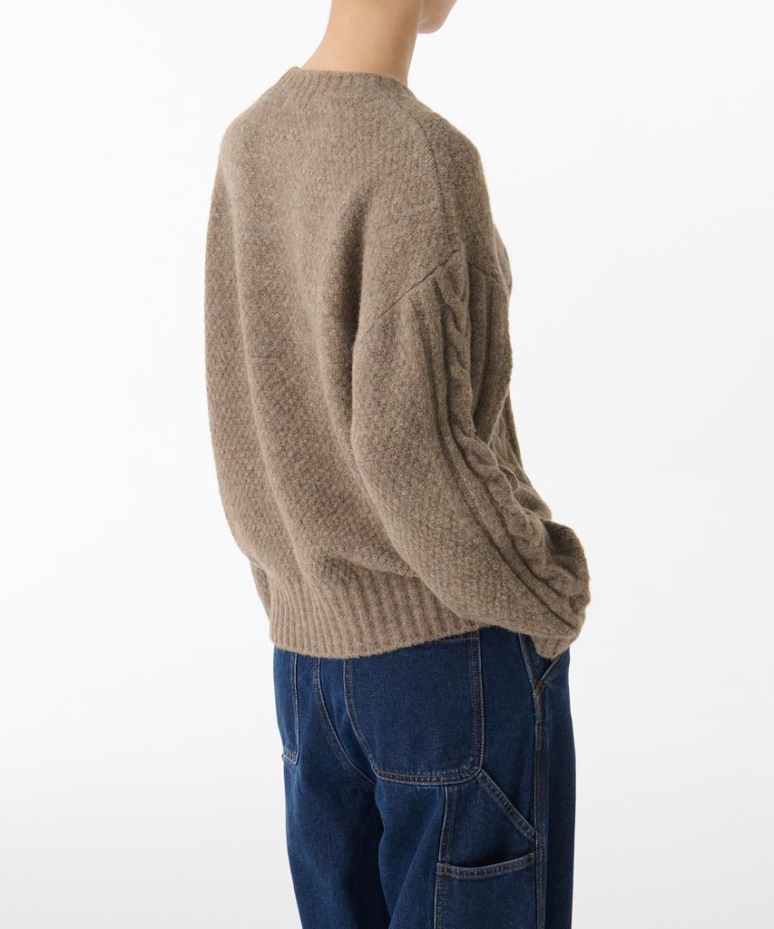 MUSINSA STANDARD WOMAN Women'S Soft Aran Cable Knit [Heather Beige]