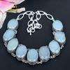 Aquamarine Gemstone Handmade 925 Sterling Silver Jewelry Necklace 18" KG-1658