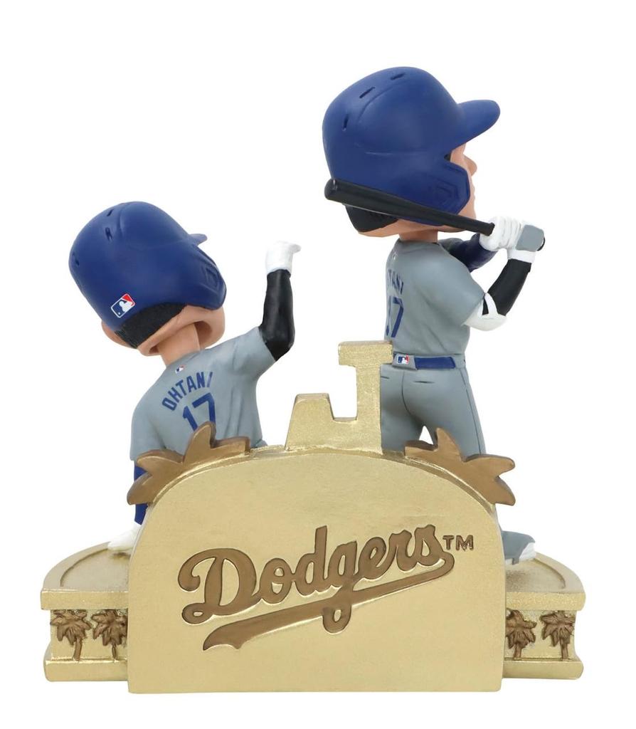 Shohei Otani Dodgers Bubble Head Puppe, 5050 Gedenkgold limitierte Auflage, Batterrunner 2-teiliges Set, MLB offiziell, limitiert auf 10.000 [Artikel]