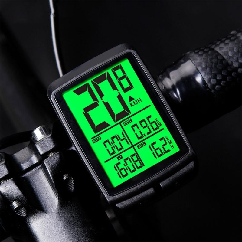 Bicycle Speedometer Watch Waterproof Wireless Cycle Bike Computer Bicycle Odometer with LCD Display & Multi-Functions