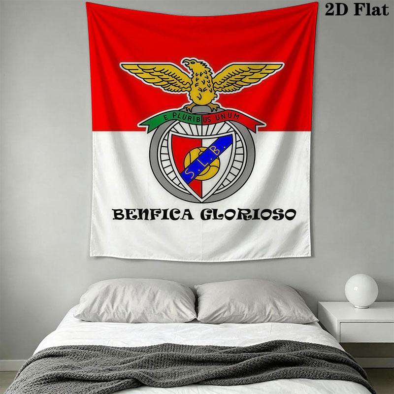 S.L. Benfica LOGO Wall Hanging Printed Fabric Blanket Decorative Tapestries for Bedroom Living Room Home Decor