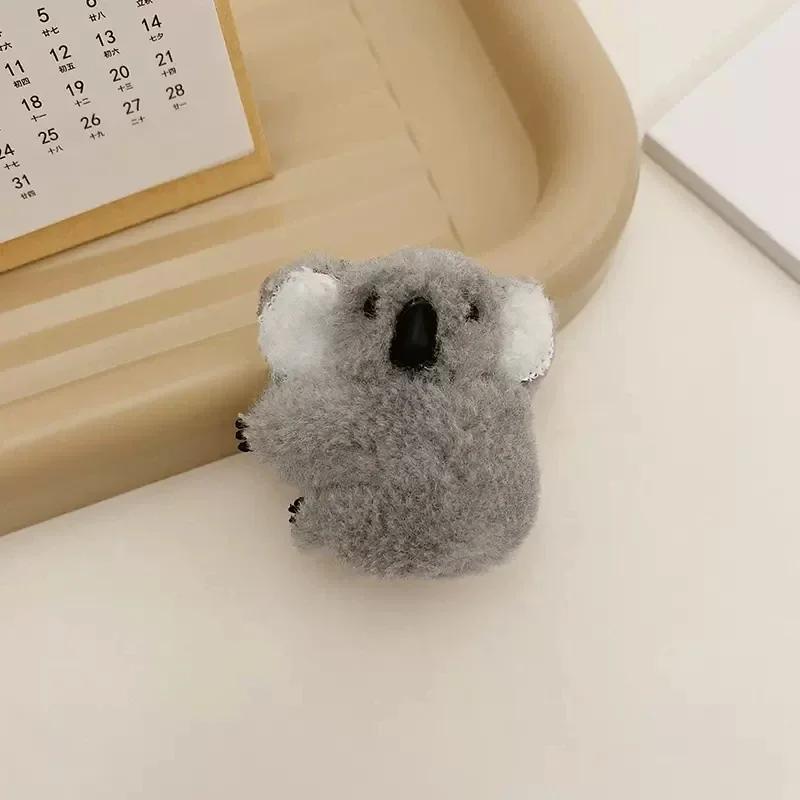 Cute Plush Koala Bear Hair Claw Clips for Girls Animal Hairpins Barrettes Headwear Soft Hair Accessories