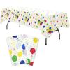 Happy Birthday Tablecloth Balloon Printed Disposable Waterproof Tablecloth Party Decoration Birthday Party Decoration