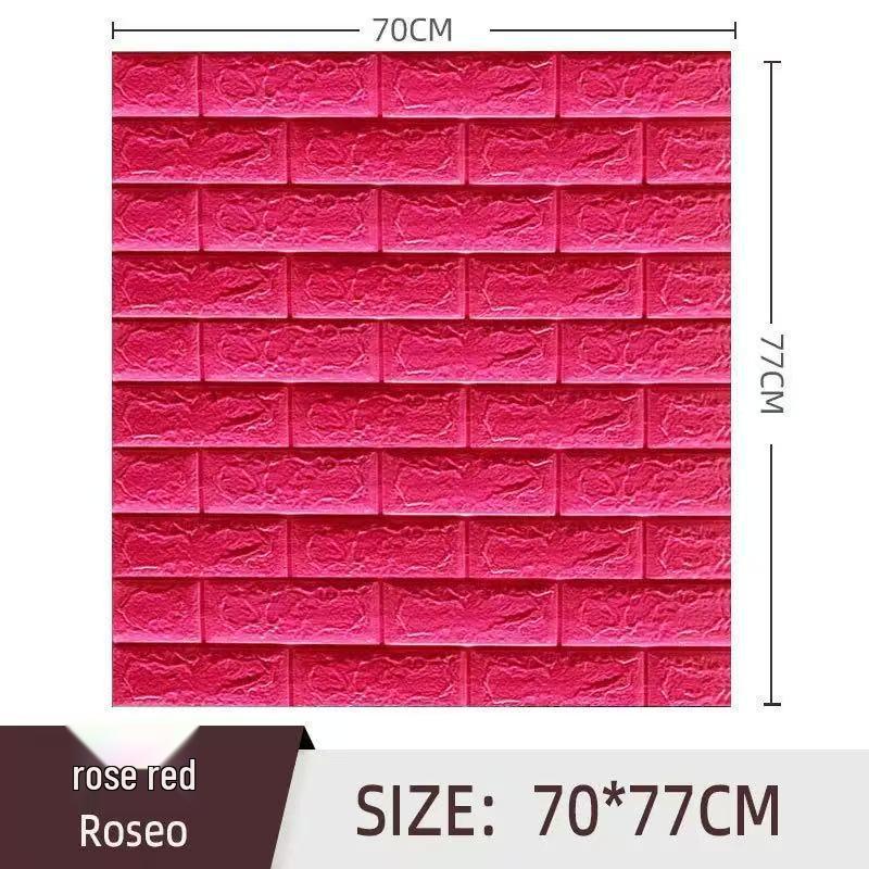 3D Soundproof XPE Foam Wall Sticker: Waterproof, Anti-collision, Soft Self-adhesive for Children's Rooms & Kindergartens