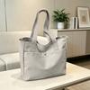 Schoolbag High Texture Large Capacity Canvas Bag 1011 New Fashion Simple Handbag Versatile Commuter Shoulder Tote Bag