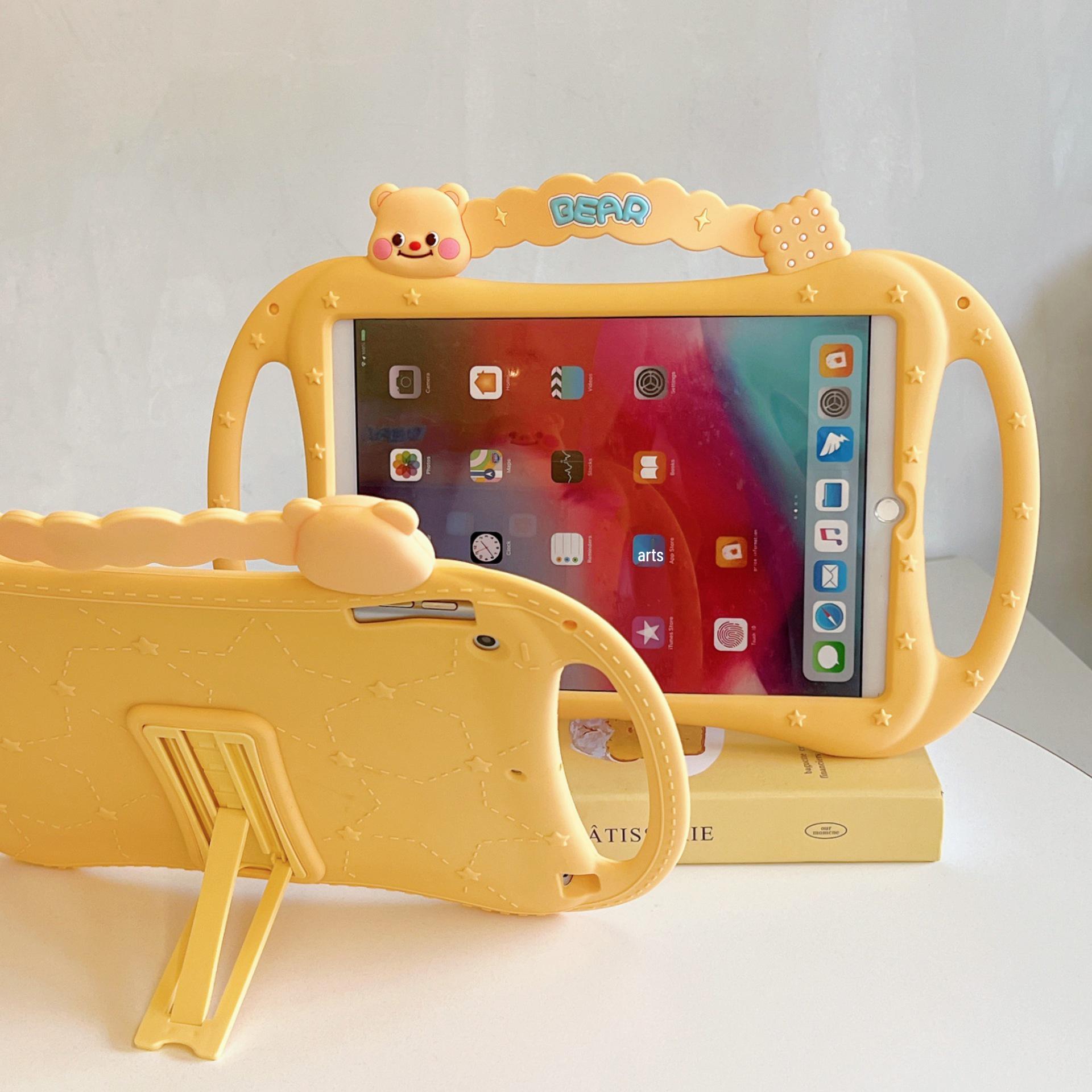 

Мультяшный чехол с ручкой-масленкой для iPad 11, Air 5, 4, Mini 6, 7 и iPad 9-го поколения - Ударопрочный силиконовый чехол iPad Mini 6