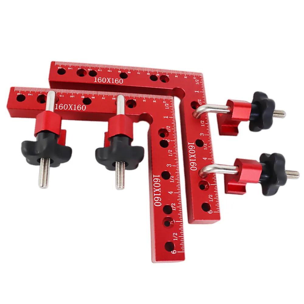 2Sets 90 Degree L-Shaped Auxiliary Fixture Splicing Board Positioning Panel Fixed Clip Carpenter's Square Ruler Woodworking Tool