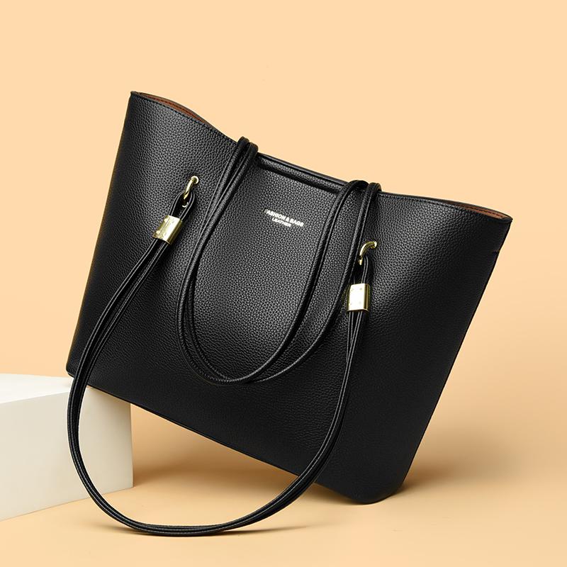 Simple Retro Tote Bag, High-quality PU Leather Shoulder Bag for Women's Tote Bag Suitable for Daily, Leisure, Commuting