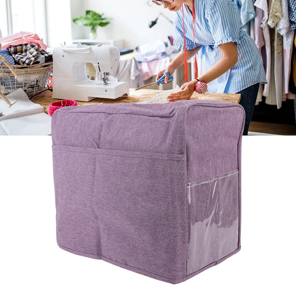 Sewing Machine Dust Cover 3 Layer Foldable Polyester Sewing Machine Protective Cover for Most Standard Sewing Machine