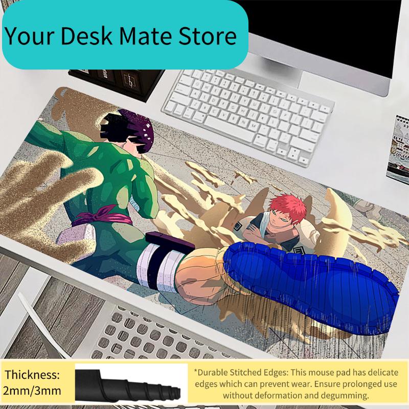 Mouse Pad PC Accessories Keyboard Pad Office Desk Mat Anti Slip HD Mousepad Rubber Tablet Pad Naruto Gaara Gaming Extended Pad