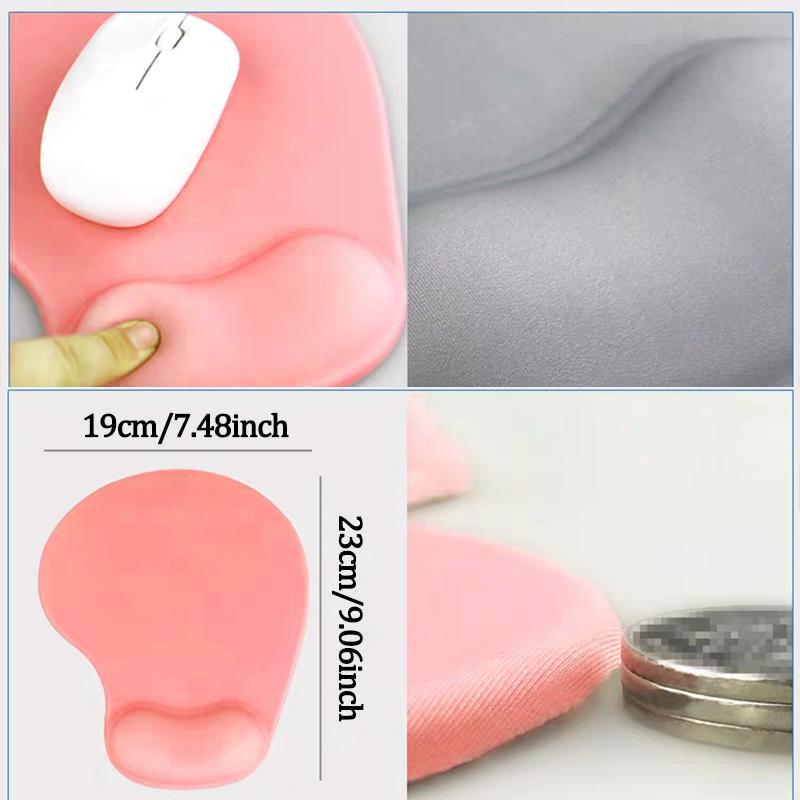 Ergonomic Silicone Mouse Pad Soft And Supportive Non-Slip Rubber Base Simple Desk Pad Wrist Support Keyboard Pad For PC/Desktop