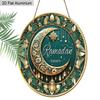 2D Flat 1pc Classic Aluminium Ramadan Kareem Hanging Decor Plaque, Moon and Lantern Signs, Eid Mubarak Decor, Home Living Room Decor, Ramadan