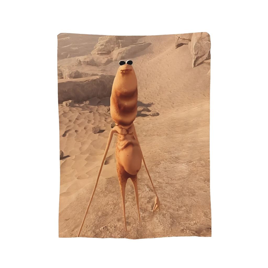 Marcus the Worm Vtipný Meme Potisk Deka Pro Muže Ženy Super Měkká Útulná Přehozová Deka na Postel 50x60 Palců Více Velikostí
