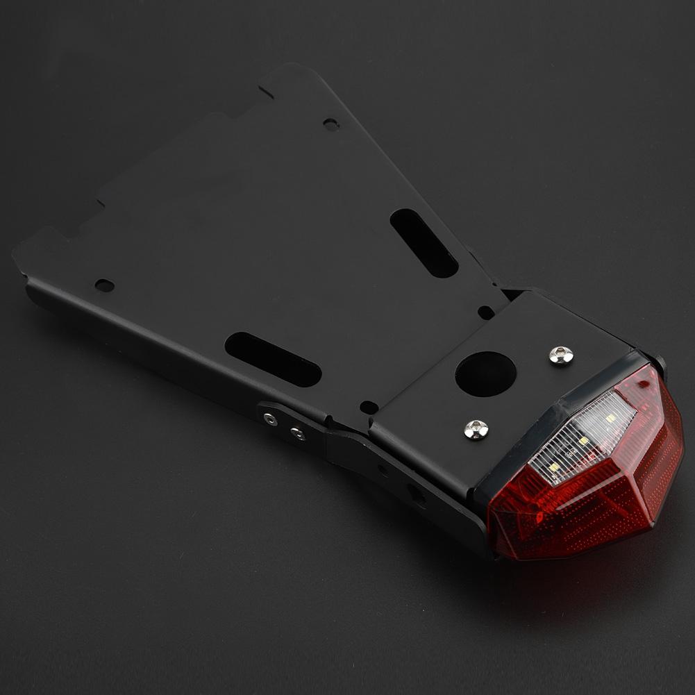 Motorcycle Tail Mount License Plate Rear Lamp Taillight Bracket for 14 18 BMW R Nine T Red