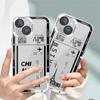 Airplane Bus Tickets Phone Case for iPhone 16 Pro 13 Pro Max SE 8 7 Plus XR 14 15 Pro Max 11 12 Mini X XS Max Clear Soft