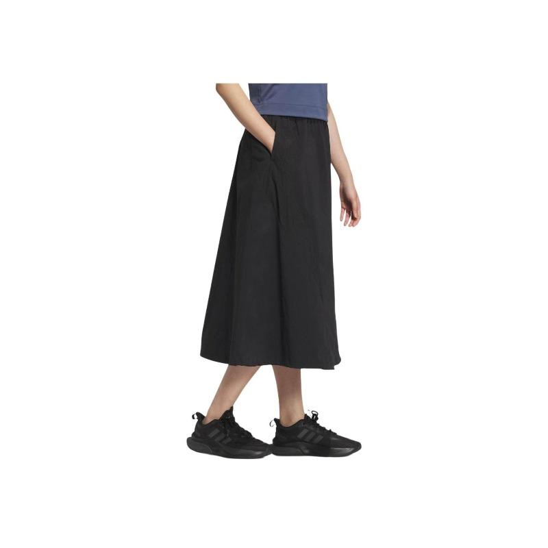 adidas Volume Skirt Solid Color Loose Casual Long Skirt Women Skirts Black Dark-Gray JJ1104