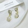 High-End Swan Earrings, Tide Korean Temperament, Opal Stud Earrings, Earrings, Versatile Earrings.