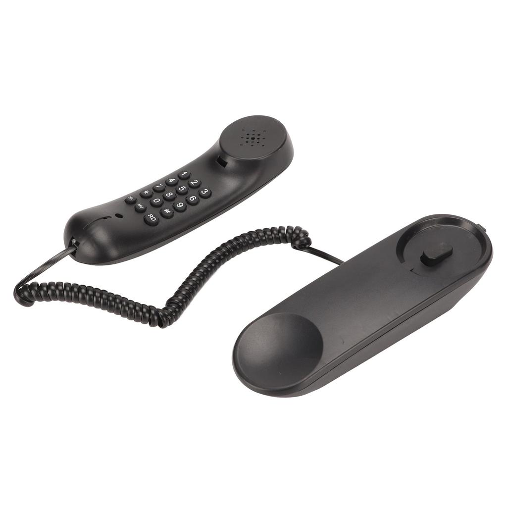 Wall Telephone Multifunction Big Buttons Redial Mute Function Corded Wall Phone for Home Office Hotel