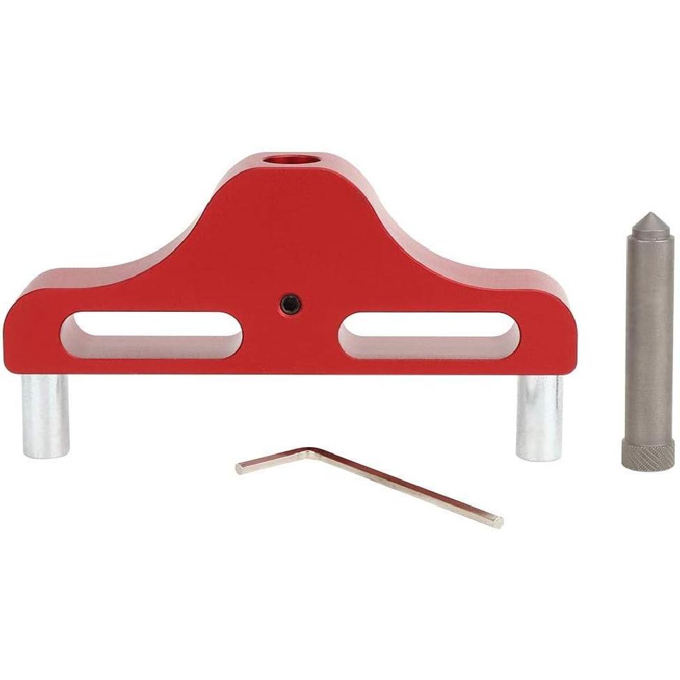 Wood Scribe Gauge, Center Finder Tool, Center Scriber, Marking Center Tool, 1mm Accuracy for Woodworking Device Woodworking Equipment(red)