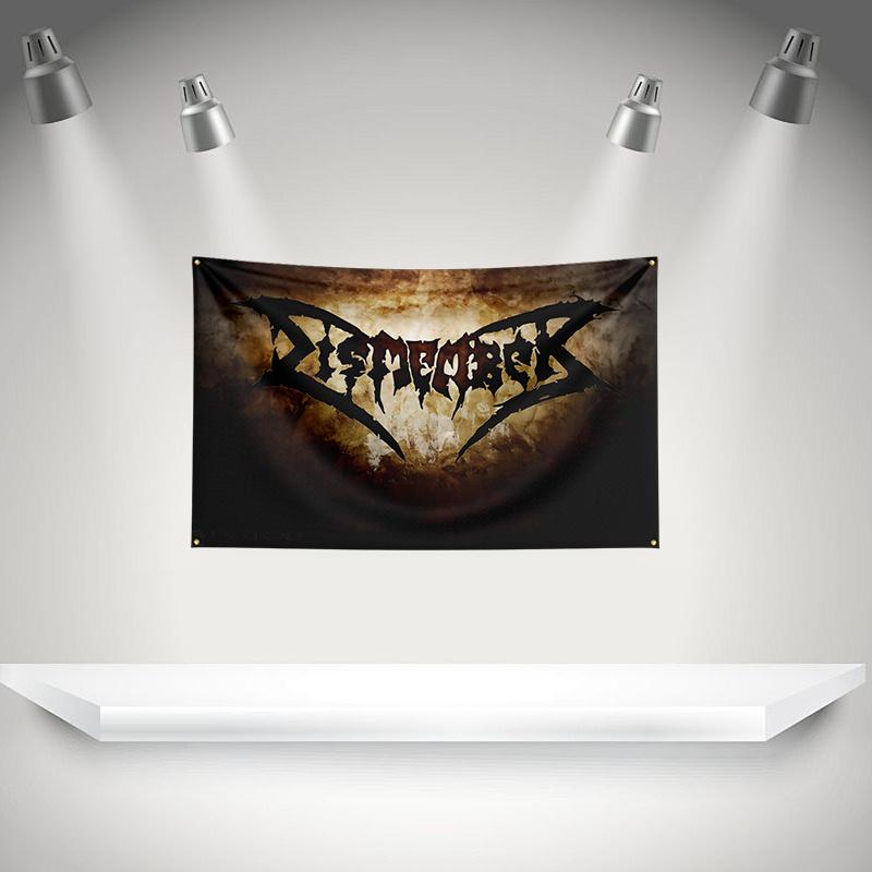 D-dismember Flag Rock Music Band Banner HD Printing Tapestry Exhibition, Music Band Fans, Garage Decor