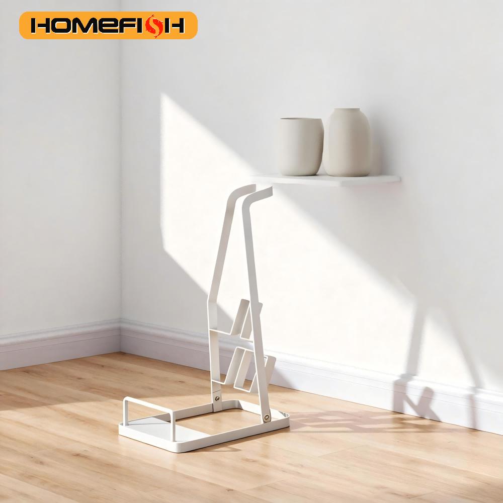 Universal Vacuum Cleaner Rack Dust Collector Metal Storage Shelf Simple Style Vertical Holder for Household
