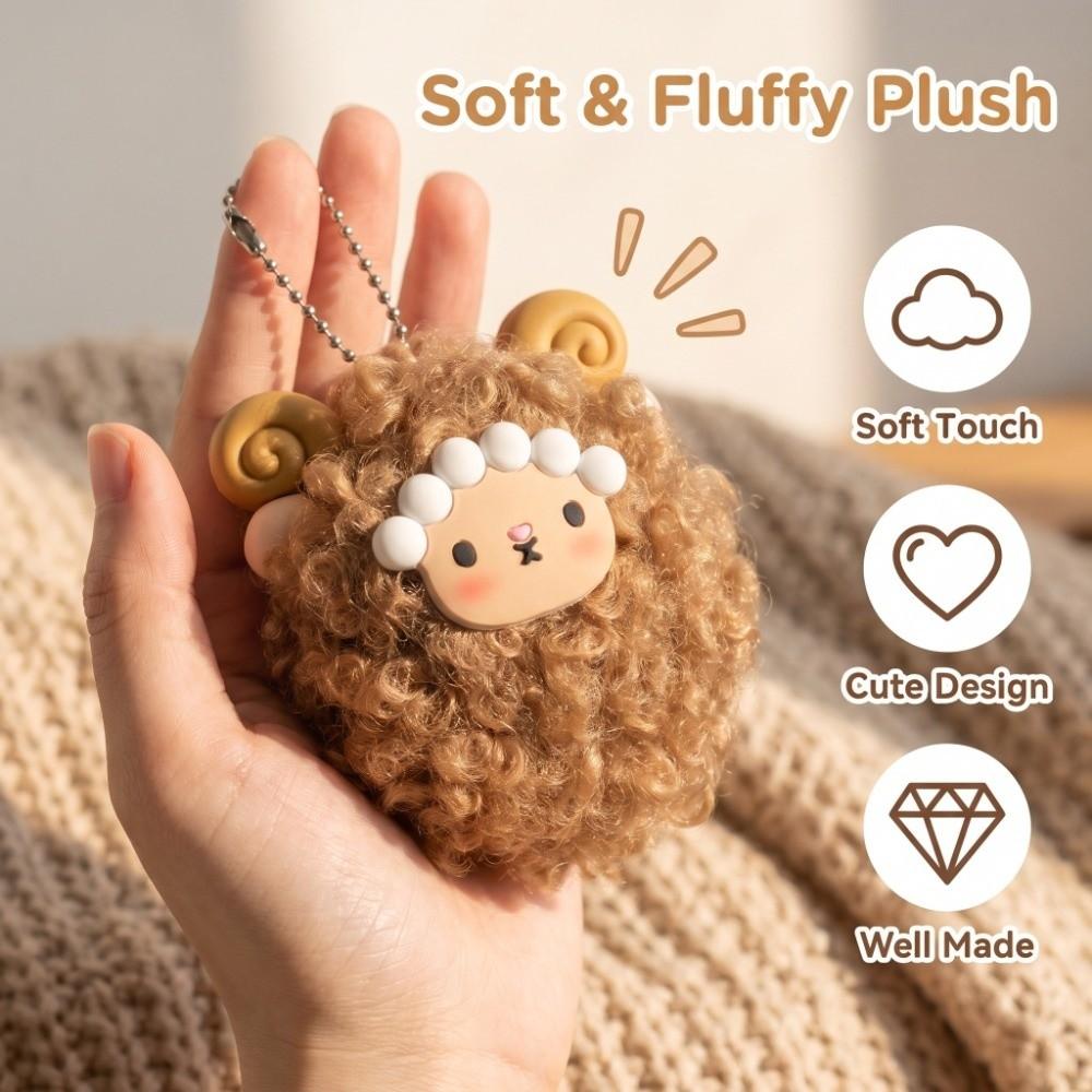 Mascot Lamb Miniature Plush Sheep Doll Soft Goat Year Pendant Fluffy Sheep Keychain Car Interior