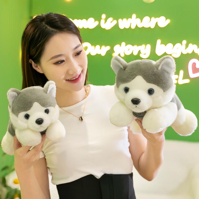 New Erha dog plush toy doll throw pillow husky doll rag doll